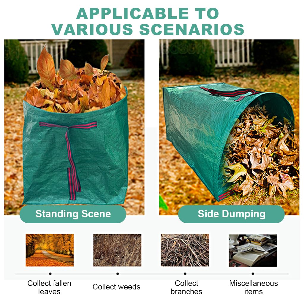 HASTHIP Garden Waste Bag for Leaf Collecting featuring 200L Capacity and Dustpan Shape | Reusable PP