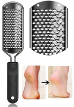 HASTHIP® Lima para Callos de Acero Inoxidable,Removedor de Durezas con Mango Antideslizante,Herramienta Pedicura Profesional para Pies Secos y Húmedos Fácil Usar y Limpiar (Pack 1