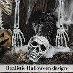 HASTHIP Halloween Half Buried Skeleton Ornament for Lawn and Garden Décor | Includes 2 Arms and Head
