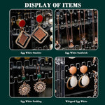 HASTHIP Earrings Display Stand for Desk with 4 Panel Folding Structure and Clear Design | Portable Jewelry Organizer