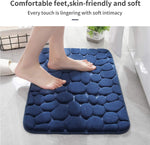 HASTHIP Bathroom Mats 9 Pcs 30x30cm for Wet Floors with Drain Holes | DIY Anti Slip Assembly