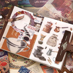 HASTHIP Vintage Journal Kit for Scrapbooking and Art Journaling with 346 pcs | Coffee DIY Supplies Set