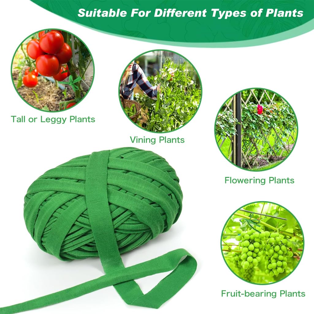 HASTHIP® 2pcs Gardening Cloth Ties98.4Ft Per One Cloth Ties Stretchy Fiber Acrylic Fiber Ties Temporary Ties Gardening Fabric Ties for Climbing Plants, Bundling