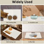 HASTHIP Kitchen Silicone Dish Drying Mat for Counter or Sink with Drain Lip 19.9x16.7 in | Heat‑Resistant Food‑Grade Silicone