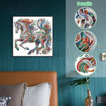 HASTHIP 5D Diamond Painting Kit for Home Decor featuring 12x12 in Horse Design | DIY Art Set