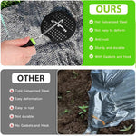 HASTHIP Metal U Pins for Landscaping and Artificial Grass with 50 Holders & Puller 7.87 in