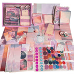 HASTHIP Journaling and Scrapbooking Kit for DIY Crafts featuring 150 pcs Sunset Glow Theme | Gift for Creative Artists