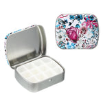 HASTHIP® 12 Well Mini Paint Storage Box, Portable Tiny Painting Tray 1.6ml Per Mixing Cup for Gouache Watercolor Art Craft Oil Painting, Purple Rose-Patterned