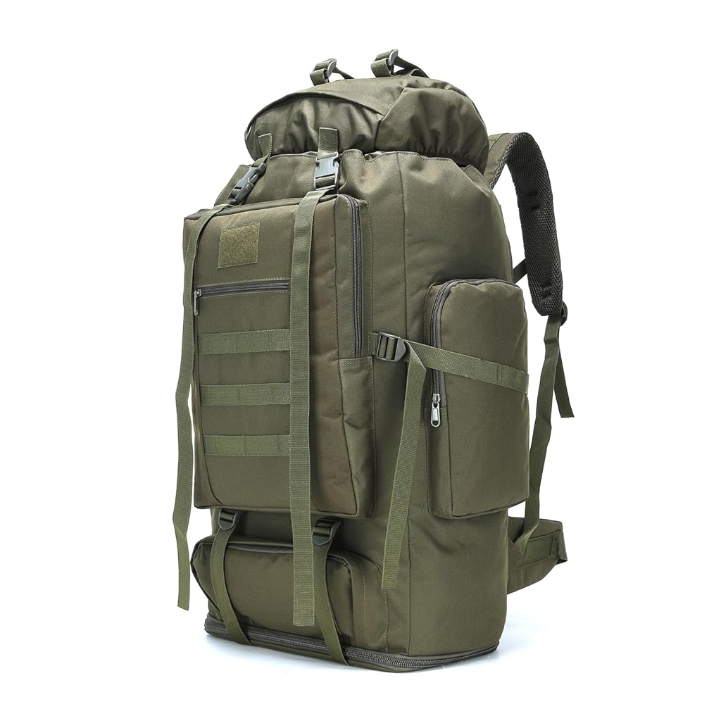 HASTHIP® Mochila de senderismo para hombre, mochila camping 100L