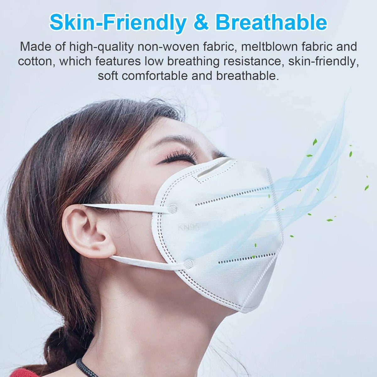 ELEPHANTBOAT® KN95 Anti Pollution Mask Face Mask Surgical Mask for Men Women Kids - Re-usable, Non-woven Washable with Melt Blown Layer - Pack of 10