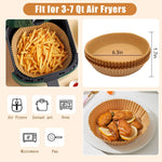 HASTHIP Air Fryer Paper Sheets 50pcs for Baking and Cooking with 4.5cm Raised Edge | Natural Greaseproof Parchment Liners