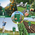 HASTHIP Outdoor Ultrasonic Pest Repeller for Garden and Patio with Solar Power and Infrared Sensor