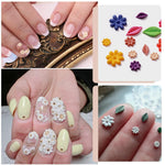 HASTHIP Nail Charms Resin Mold Set for DIY 3D Nail Art with Hearts Flowers and Crowns | 5Pcs Silicone Molds