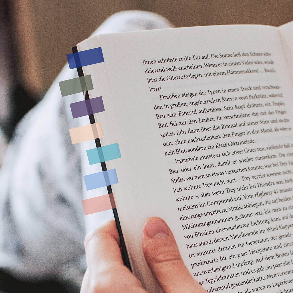 HASTHIP Sticky Tabs for Notebooks and Books featuring 2400 pcs PET Reusable Index Notes | 60 Morandi Colors
