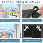 HASTHIP Blackout Window Sun Shade Cloth for Car and Home with Hook & Loop Stickers 1.45x1m | 420D Oxford UV Protection