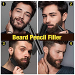 MAYCREATE® Beard Pencil Filler for Men with Bristle Beard Brush Natural Enhancer to Fill, Barber Pencil Mustache Kit for Men Beard, Moustache, Eyebrows