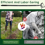HASTHIP® Gardening Manual Weeder Tool Gardem Hoe 1.6m Assembly Long Handle Weeder 4-Claw Weeder Hand Tool, Manual Weed Puller Stainless Steel Manual Weed Puller Weeder Hand Tool for Lawn, Gardening