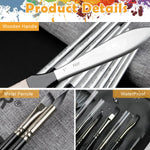 HASTHIP Painting Brushes Set for Acrylic and Art Painting with Roll Up Pouch | 24Pcs Fine Nylon Bristles for Beginners and Professionals