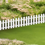HASTHIP Garden Fence for Flower Beds with Connectable Design 50x30cm White PVC | Outdoor Border Decor