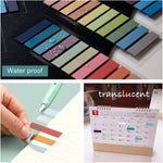 HASTHIP® Sticky Tabs 60 Colors Morandi Sticky 1200pcs Index Tabs Sticky Notes for Notebook, Books, PET Material Page Tabs Sticky Flags File Index Tabs Office Stationery