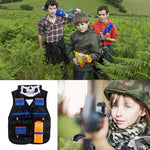 Tactical Vest Kit Compatible With Nerf Guns N-Strike Elite Series Protective Glasses -Blue (1Set), Kid