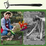 HASTHIP® Gardening Weeder and Hoe Tool 19.6 inches Long Handle Weeder Tool 4-Claw Manual Weeder Manganese Steel Multipurpose Weeder Gardening Weeder Hoe Tool