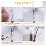 HASTHIP Curtain Hooks for Pleated Drapes featuring Uniform Pleat Design and 100Pcs Set | 1.25 in Heavy Duty Hooks