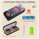 HASTHIP Flower Diamond Art Kits for Adults with Special Shaped Rhinestones | DIY Eyeglasses Case Painting Set for Beginners