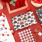 HASTHIP Gift Wrapping Paper for Valentine’s Day and Parties featuring 12 Sheets 26.7x16.7 in | Heart and Love Designs for Craft & Gift Packing