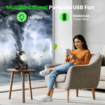 HASTHIP 3-in-1 Camping USB Fan with LED Light
