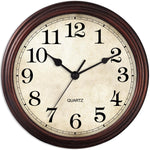 HASTHIP 12-Inch Vintage Silent Quartz Wall Clock Battery Operated
