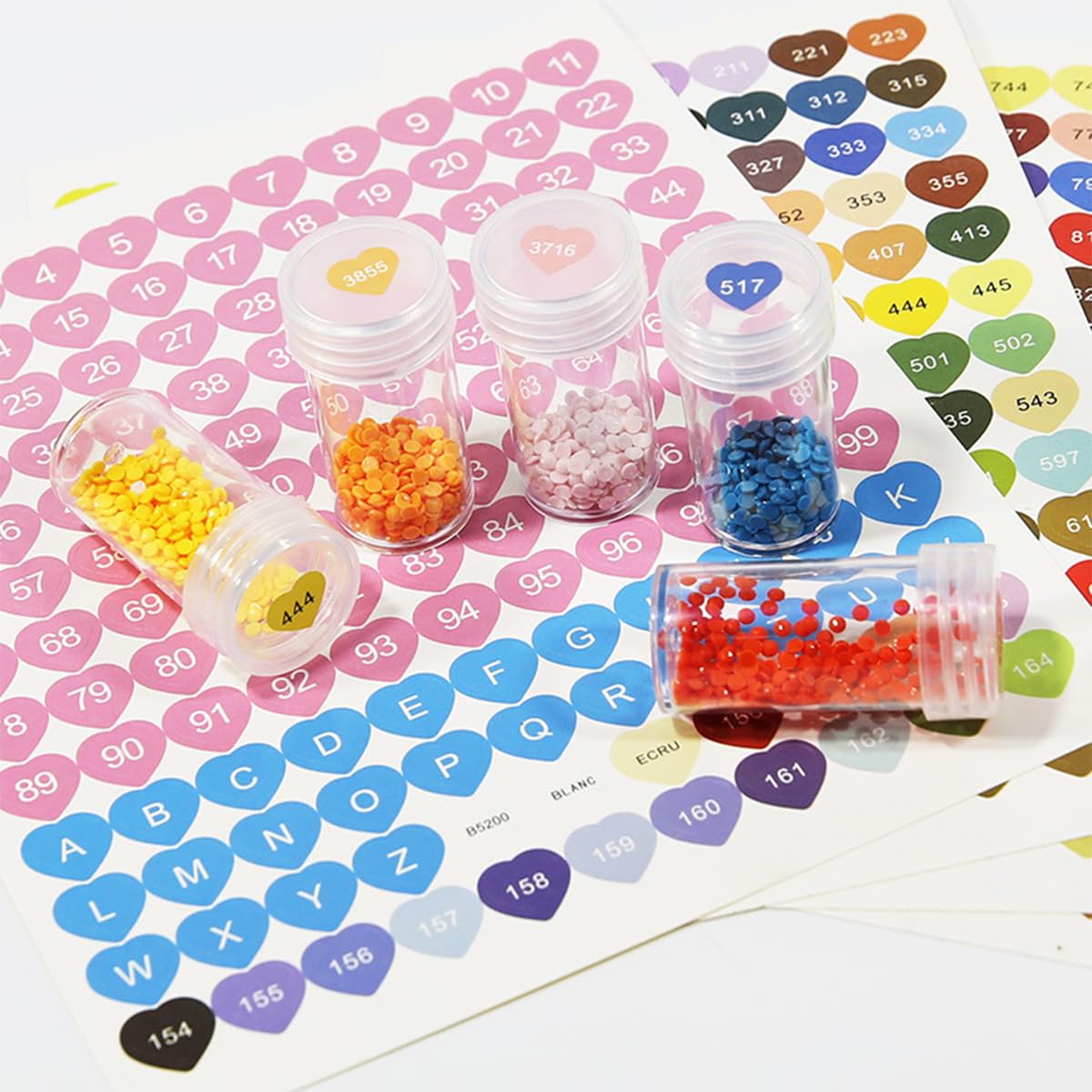 HASTHIP Diamond Painting Kit for DIY Art with 572 pcs Heart Stickers 30x40 cm | Wall Decor