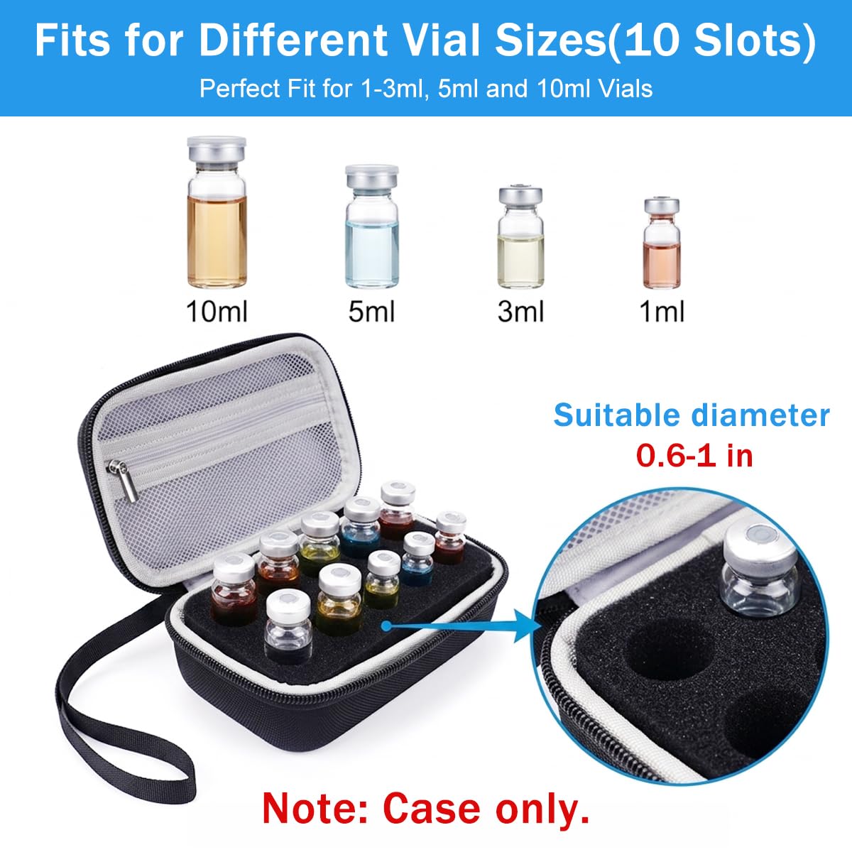 HANNEA 10-Slot Insulin Vial Organizer