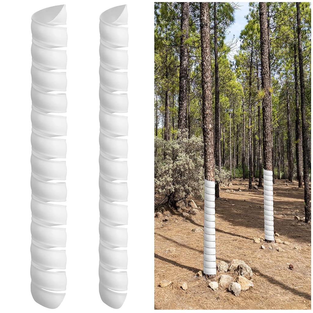 2Pcs Saplings Protector Plastic Tree Guards Tree Branch Protector 15.7 Inches Protector for Saplings Spiral Tube Wraps Saplings Guard Plastic Saplings Tree Guards