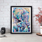 HASTHIP Elephant Diamond Painting Kit for Home Wall Decor with 30 x 40cm Full Drill | DIY Gem Art for Adults and Kids