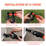 HASTHIP 17,000lb Tow Strap 16.4ft with 2 Shackles and Storage Bag