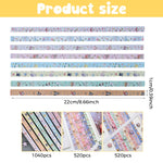 HASTHIP Origami Art Papers for Lucky Star Crafting with 2080 Sheets & 8 Kawaii Designs