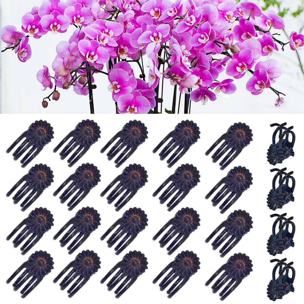 HASTHIP Plant Clips for Climbers featuring Mini Claw Grip Plastic Design 100pcs Set | Support for Orchids and Vines