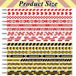 HASTHIP® 16 Rolls Caution Line Washi Tape Set - 8 Unique Red & Yellow Warning Washi Tapes for DIY Crafts, Journals, Planners, Scrapbooks, and Wall Decoration