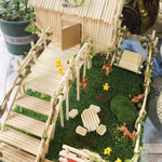 HASTHIP Artificial Grass Carpet for Christmas Decor with TPE Build 6 Pcs 15 cm | Indoor Floor Mat