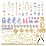 HASTHIP DIY Sun Catchers Making Kit for Adults with 200 Crystal Prism Accessories | Window and Garden Hanging Decor