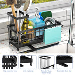 HASTHIP Sink Organizer for Kitchen Countertop with Sponge Holder and No Drill 2PCS Set