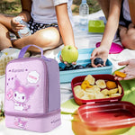 HASTHIP Lunch Box Carrier Bag for School with Double Layer Insulation and 600D Oxford | 18X10X24CM Kawaii Design