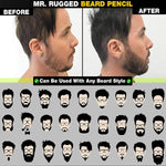 MAYCREATE® Beard Pencil Filler for Men with Bristle Beard Brush Natural Enhancer to Fill, Barber Pencil Mustache Kit for Men Beard, Moustache, Eyebrows