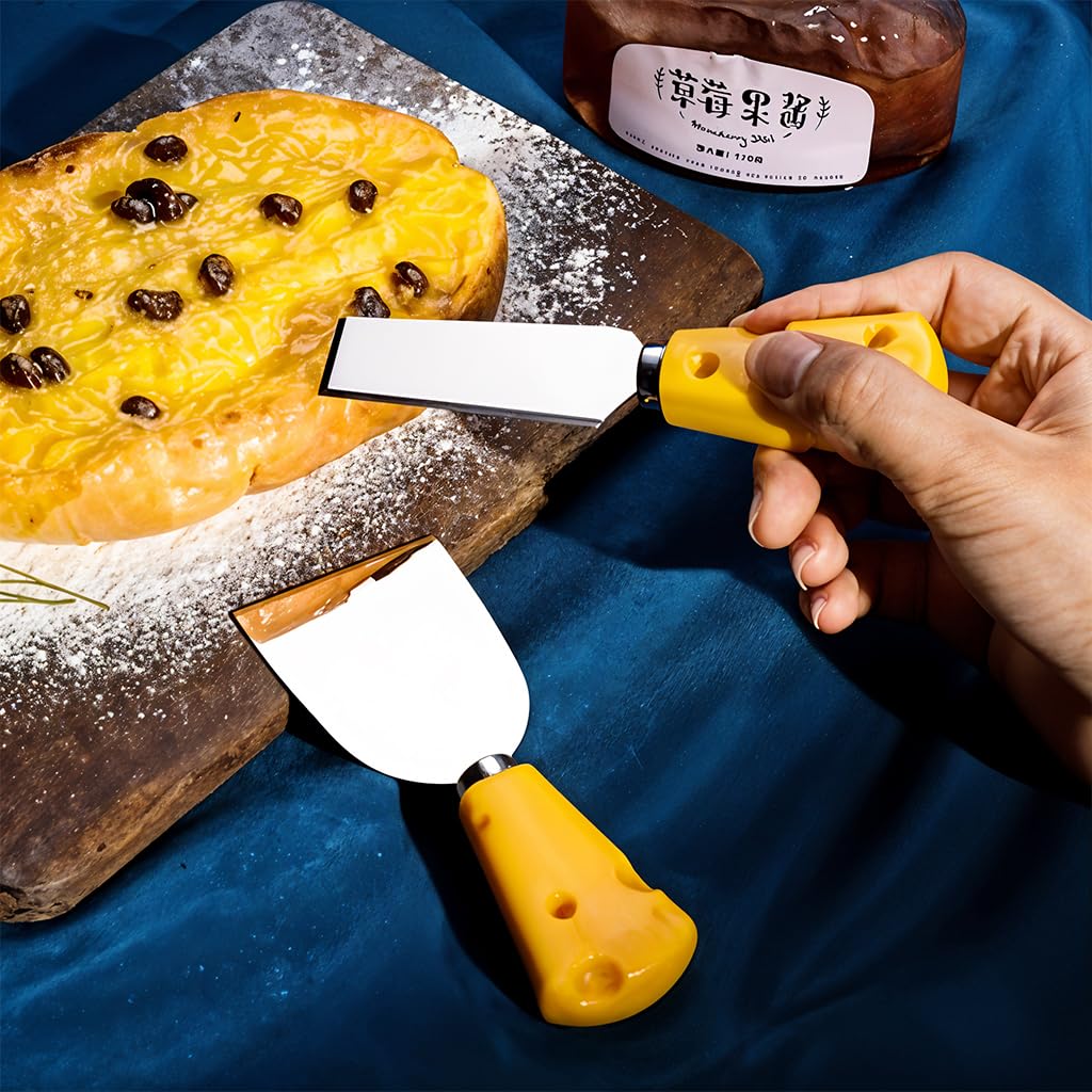 HASTHIP Cheese Cutter Tools Set for Party Serving with Creative Handles and Stainless Steel Case