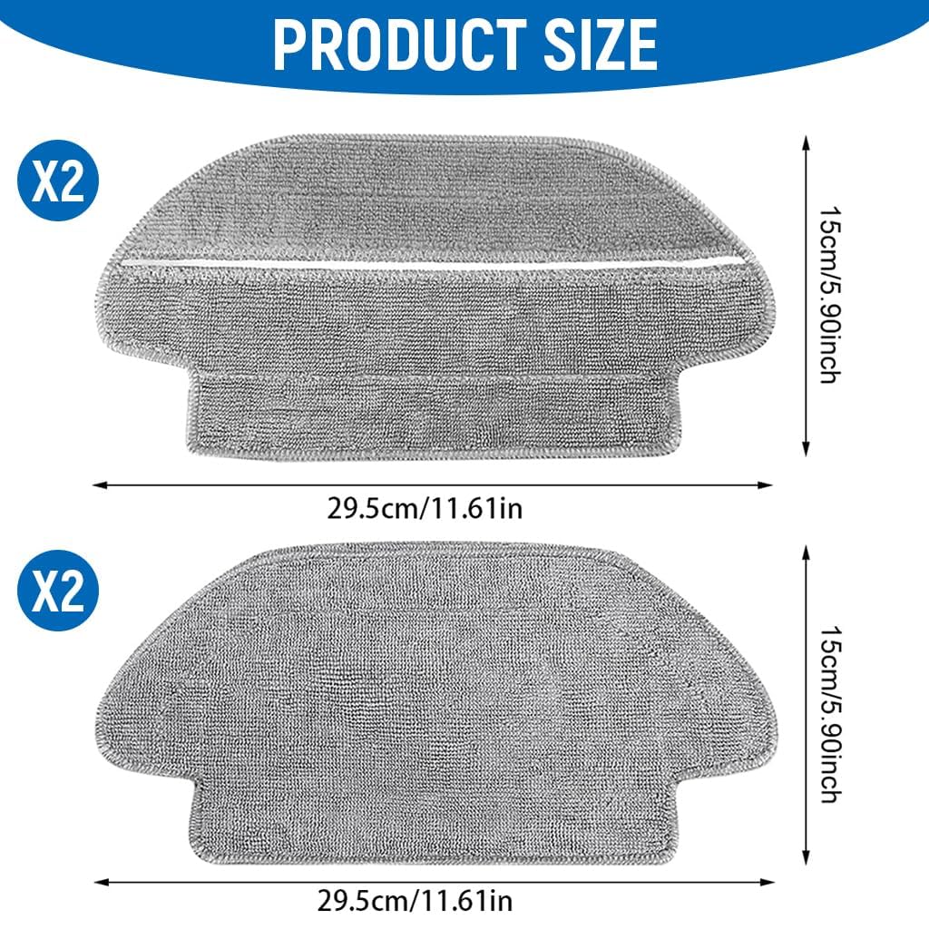 HASTHIP Microfiber Mop Cloth for Mi Robot Vacuum Mop P with 4pcs Set | Machine Washable