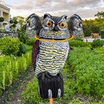 HASTHIP® Bird Repellent Devices Outdoor - Bird Scare Devices - Bird Deterrents for Outside - 360 Degree Rotating Head - Owl Decoys to Scare Birds - Squirrel&Pigeon Deterrent - Suitable for Garden&Yard