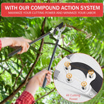 HASTHIP Branch Cutter for Thick Branches with 30in Handle and SK5 Steel Blade | 2in Cut Capacity