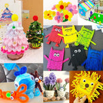 HASTHIP Art and Crafts Supplies Kit for Kids DIY Projects with Colorful Buttons and Googly Eyes | Ideal for Educational and Creative Activities