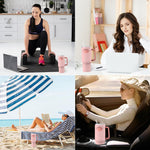 HASTHIP Silicone Sleeve for 40 oz Stanley Cup with Anti Slip Grip and Pink Protective Cover